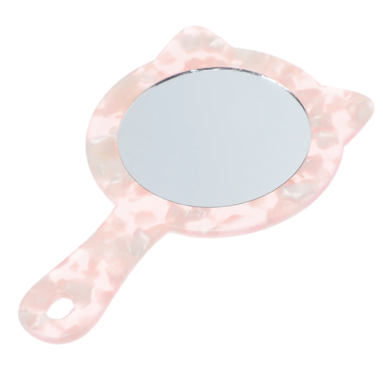 1 قطعة مرآة محمولة بتصميم مريح مرآة مكياج محمولة مع ملحقات مكياج سطحية عالية الوضوح