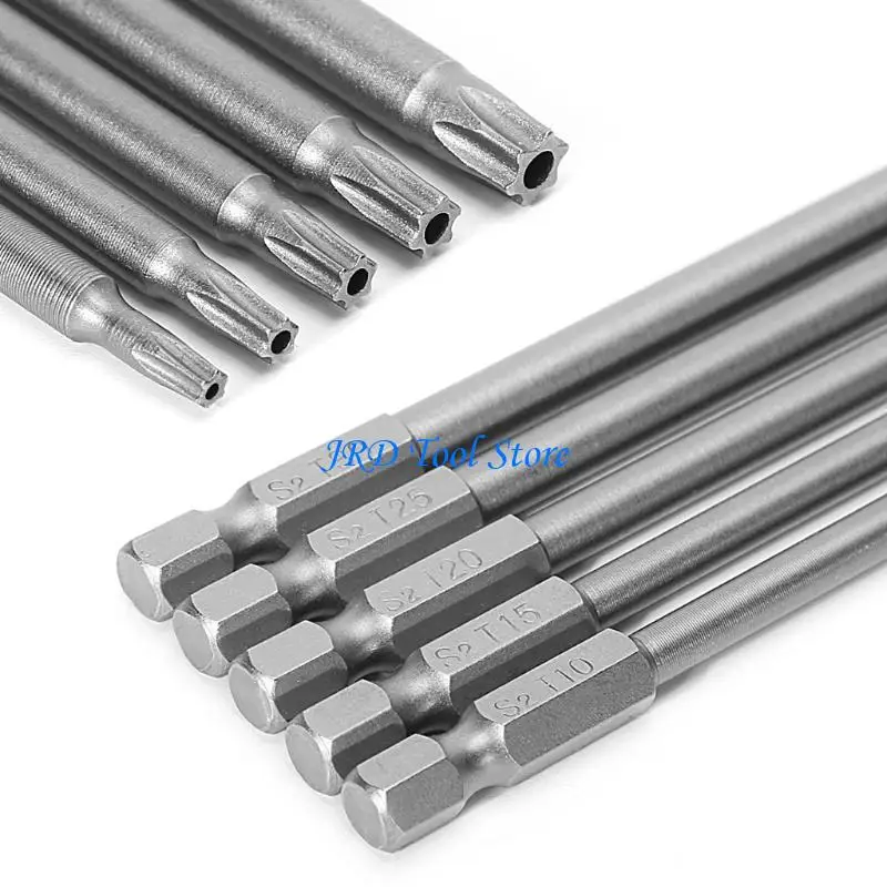 A2UD 5 pezzi/set bit per trapano elettrico a magnetico Torx magnetico Torx Magnetico Long Torx.