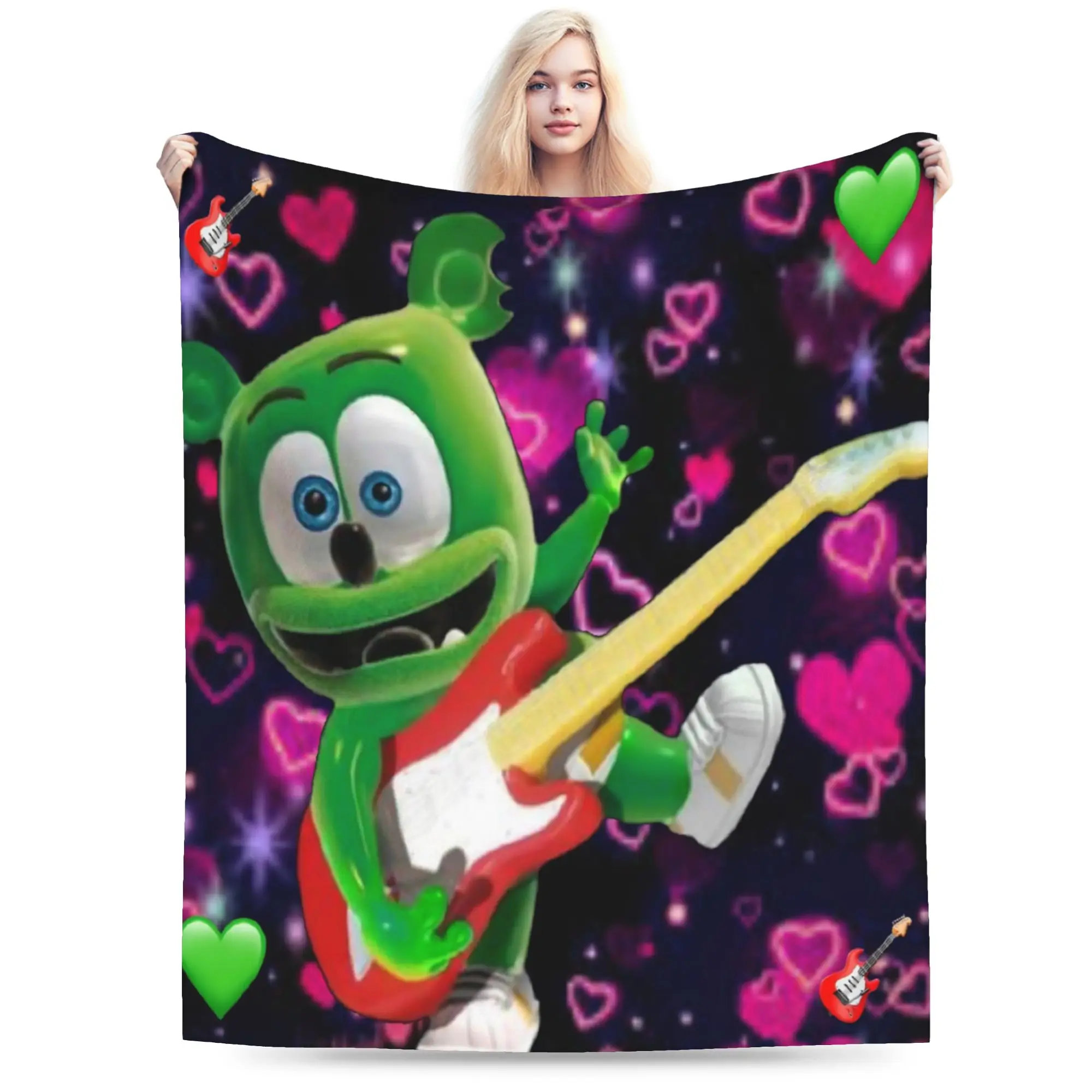  Gummibars bear Printed Blanket For Men Women Ultra Soft  Throw Blankets for Bed 50x60 Inches Multi-size