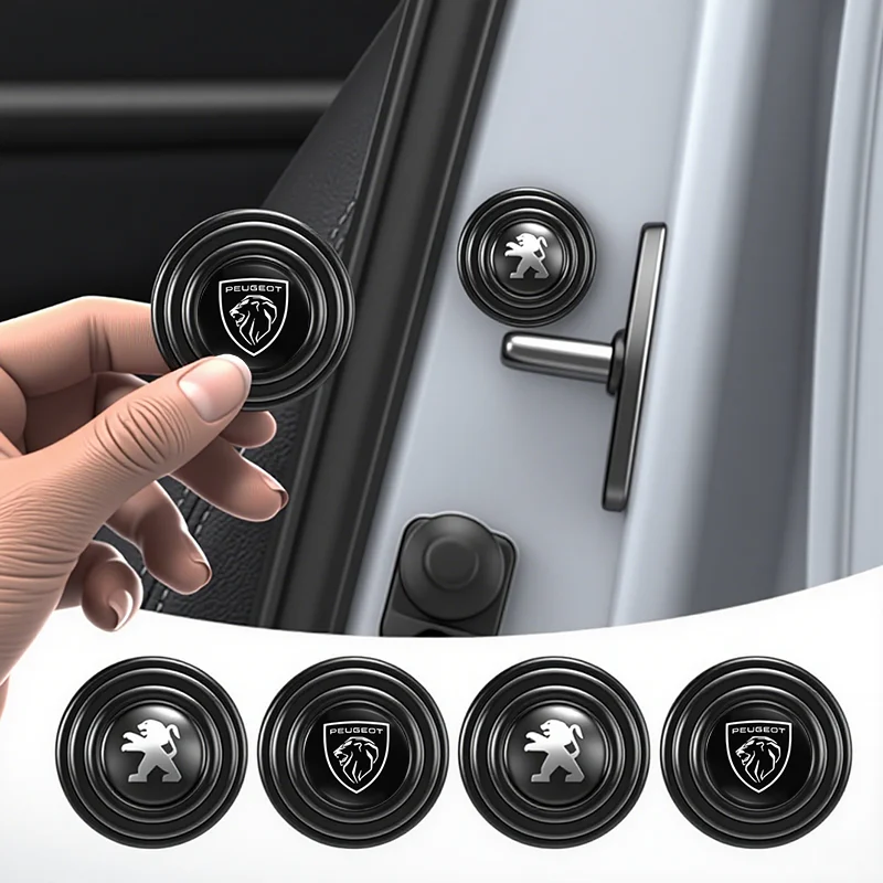 Car Trunk Sound Insulation Pad, Door Shock‑Absorbing Gasket Auto Accessories Fit Peugeot 107 408 4008 308 3008 5008 508 2008 208