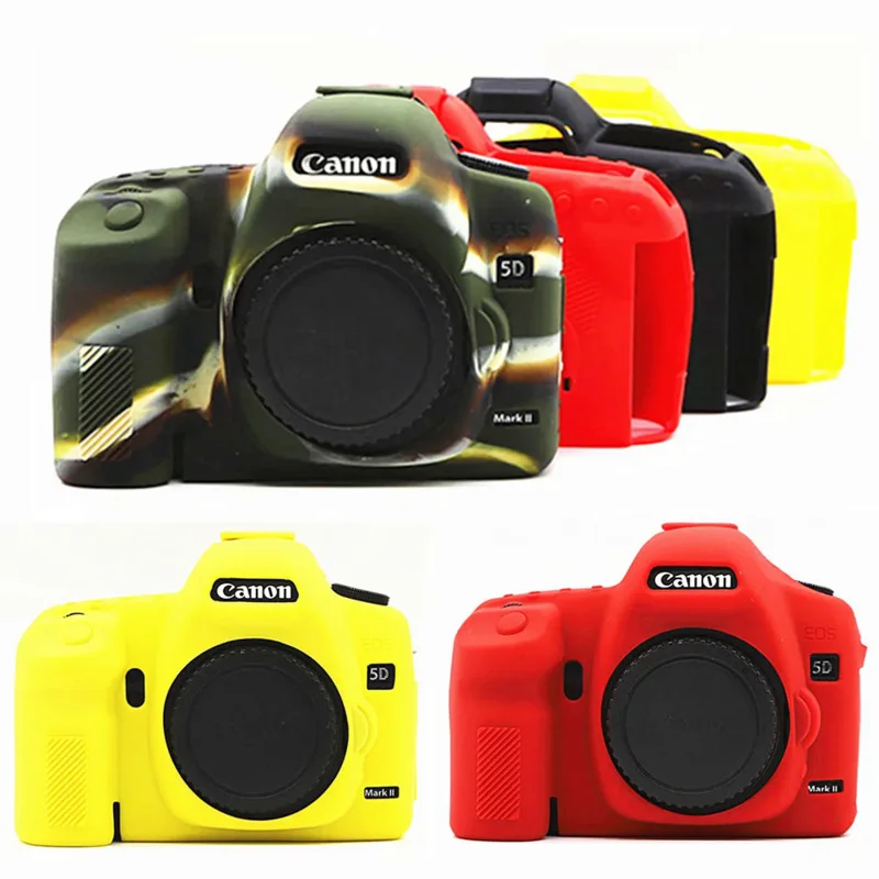 Dla Canon EOS 5D Mark II 2 5D2 Body DSLR Digital Camera TYLKO 5DII Silicone Armor Skin Case Body Cover Protector