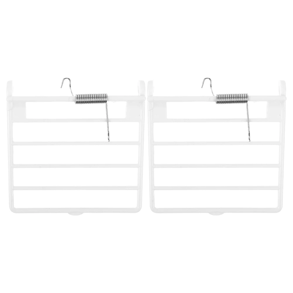 

2 Pcs Bird Cage Door Accessories Durable Plastic Spring Lock Replacement Parts Hooks Toys Feeder Outdoor Pigeon Trap