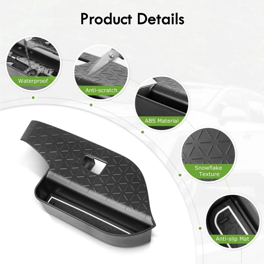 منظم الجانب الأيسر والأيمن لسيارة Toyota RAV 2019-2024 2025 صناديق تخزين جانبية لباب السيارة Rav4 لوحة تبديل نافذة الباب الأمامي #5