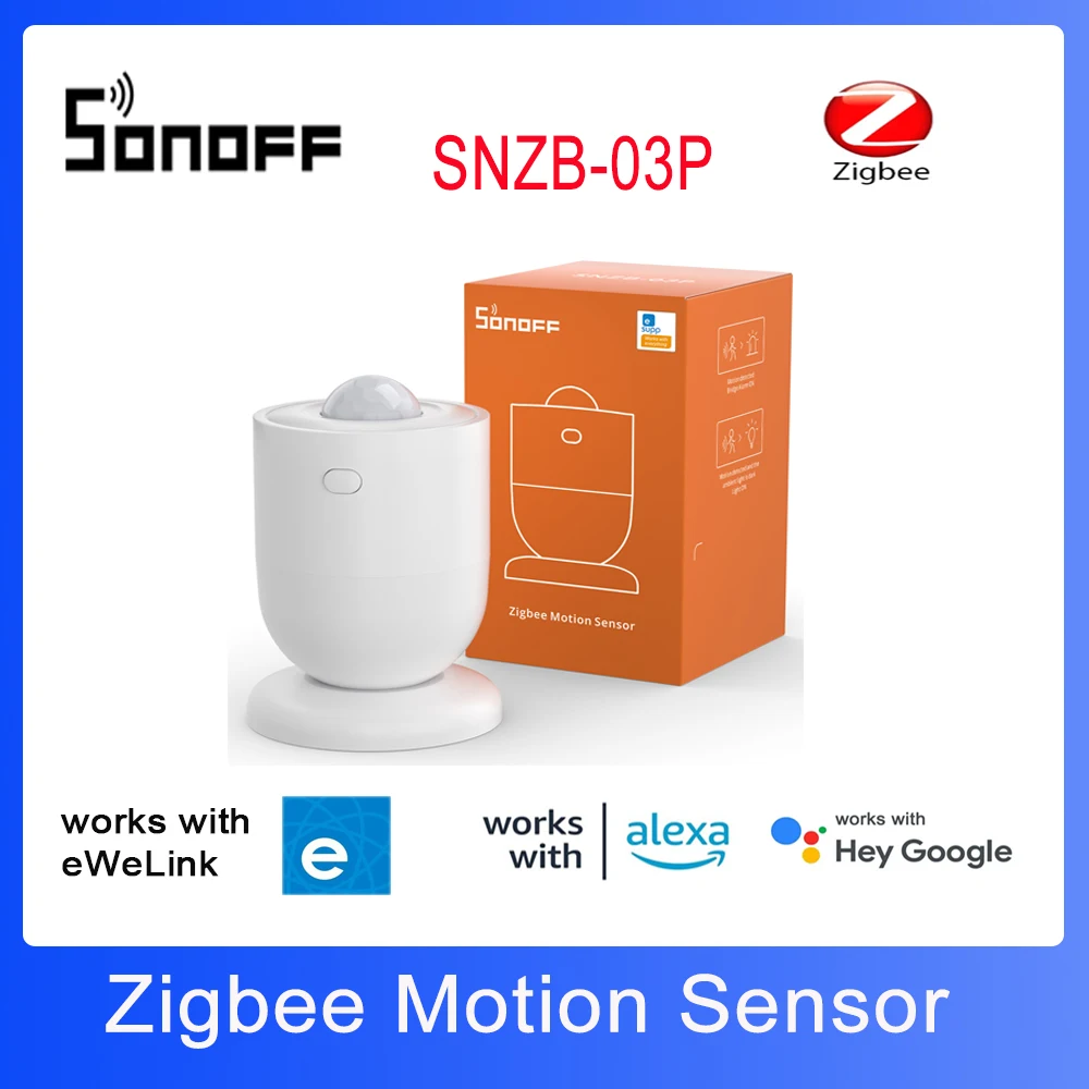 SONOFF SNZB-03P Zigbee Motion Sensor 110° Smart Home Aecurity Works with ZBBridge-P/ZBDongle-E/NSPanel Pro/iHost Via eWeLink APP