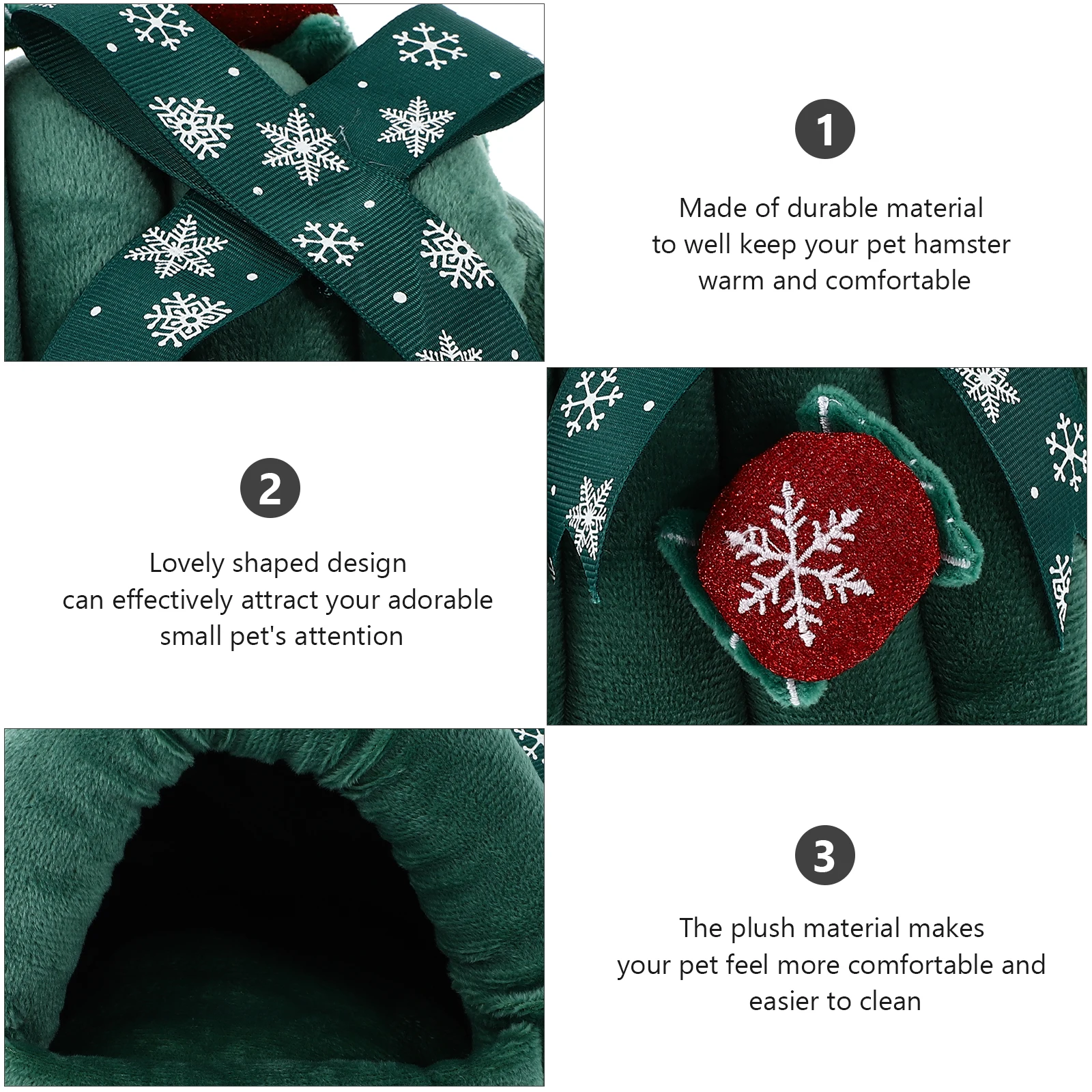 

1pc Warm Hamster Winter Cotton Nest Cozy Bed For Small Pets Guinea Pig Rats Warm Hideout Winter Pet Bed Pet Supplies