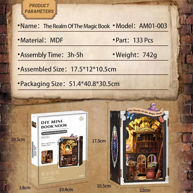 새로운 스타일 DIY 나무 장난감 세트 미니어처 인형의 집 수제 3D 퍼즐 미니어처 하우스 키트 미니 모델 LED 조명 포함