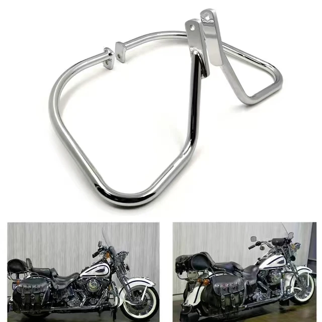 

Motorcycle Rear Bumper Side Box Bag Guards For Harley Heritage Softail Classic Fat Boy Softail DELUXE Softail FXST Accessories