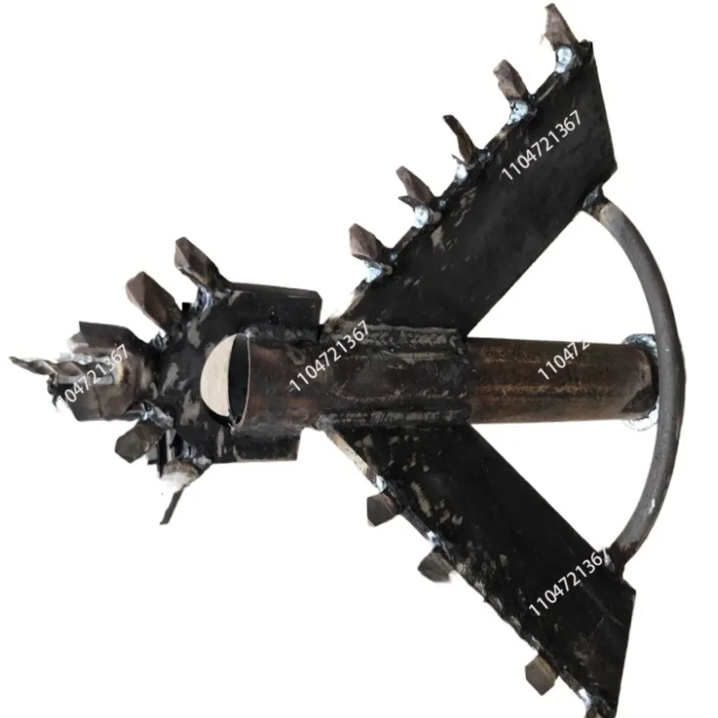 Household small water well drilling rig Three-wing alloy drill bit 50 drill rod 100mm-300mm