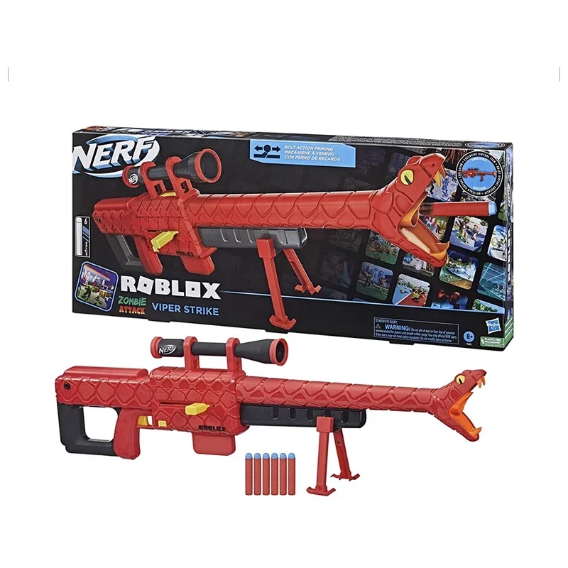 

Hasbro Heat Nerf Roblox Zombie Viperr Snake Launcher Box Desktop Case for A Boy's Birthday Present Back To School Anime Toys