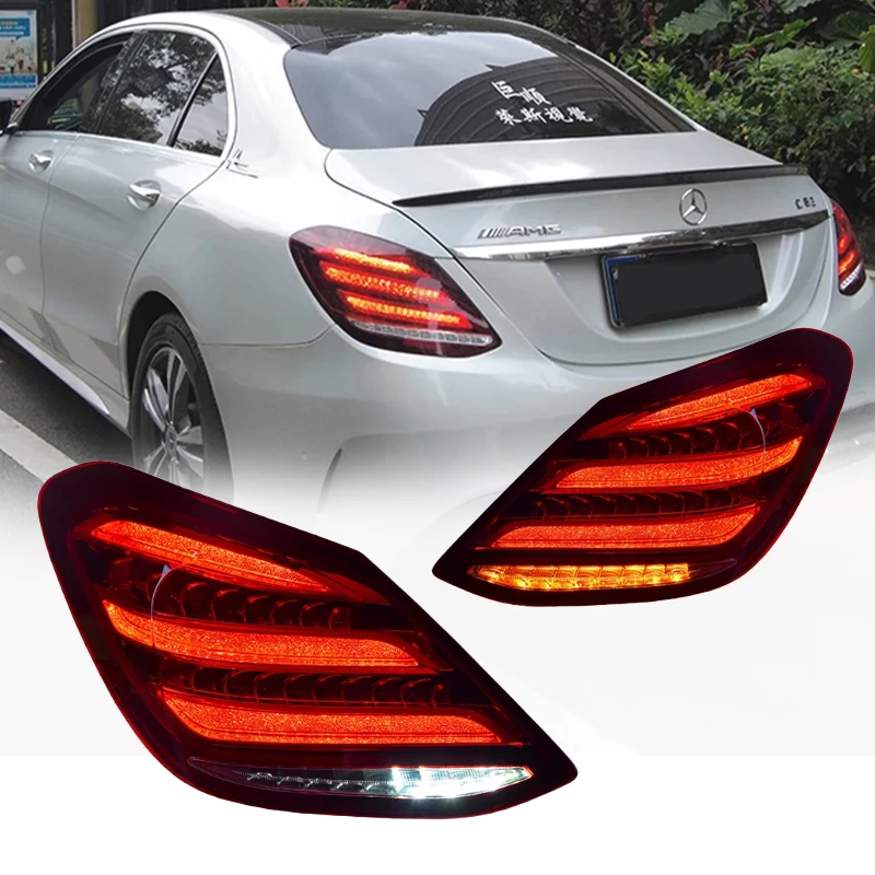 For Mercedes-Benz C-class W205 C180 C200 C260 C63 2015-2021LED taillight assembly DRL signal light retrofitted S-class taillight