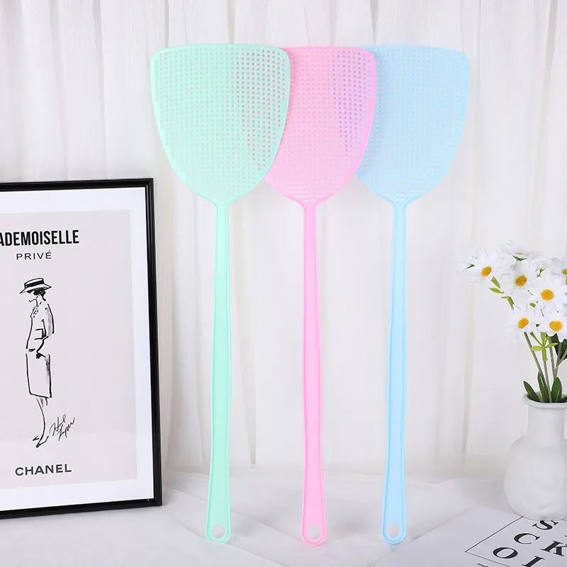 Thickened durable plastic cooked glue fly swatter mosquito swatter long handle manual fly  fly  mosquito swatter