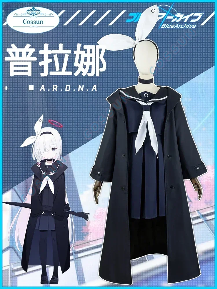 

COSSUN Game Blue Archive Prana JK Sailor Uniform Косплей Костюм Хэллоуин наряды для женщин и мужчин новый костюм униформа