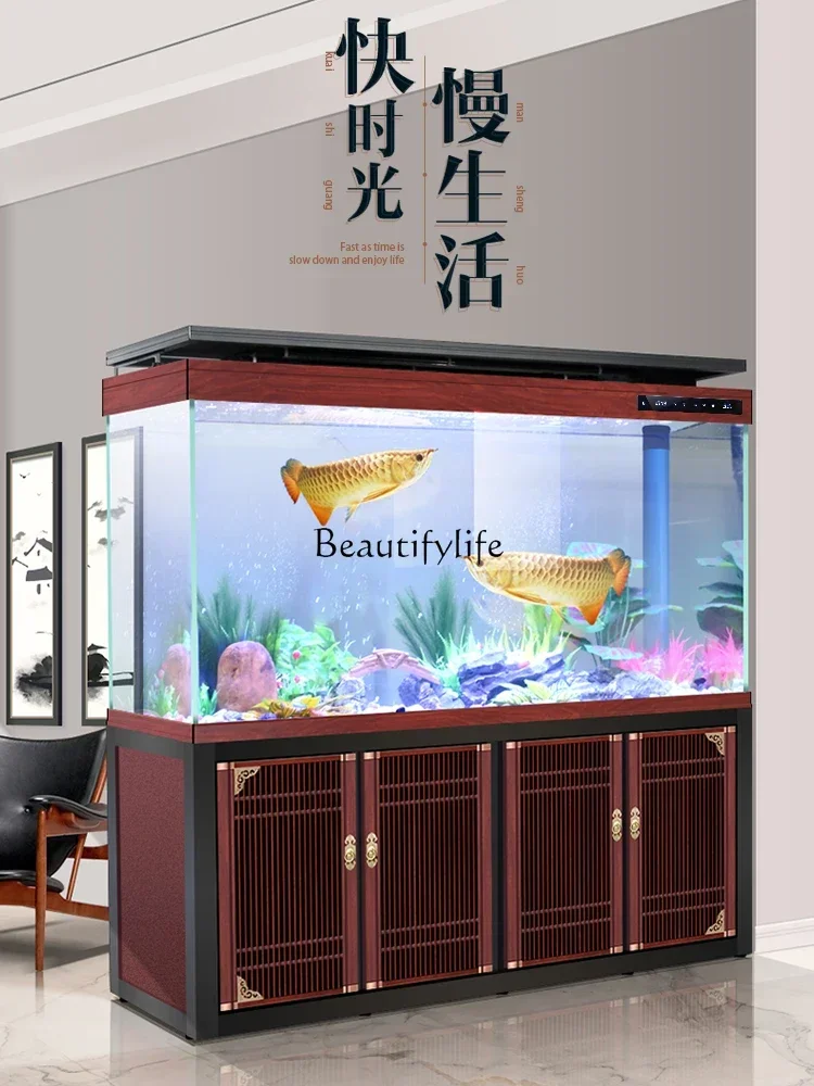 2023 New Chinese Dragon Fish Tank Large Living Room Aquarium Floor