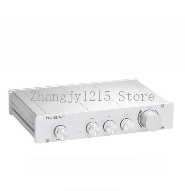 

Pure Class A 2.0/2.1 Channel Preamplifier High Bass Adjustable Bluetooth 5.0 Decoding Amplifier Aluminum Black / Silver