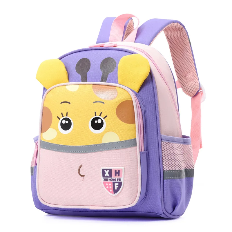 Mochila escolar impermeable para niños y niñas, diseño de dibujos animados, Tigre, jirafa, aperitivos, guardería