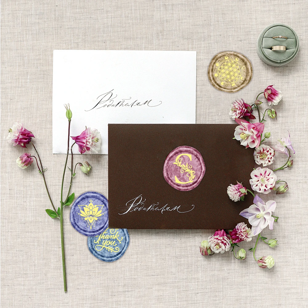 Vintage Initial Alphabet A B C S M L T K Wax Seal Stamps 25 mm Removable Brass Letter Pattern for Decorating Wedding Invitations