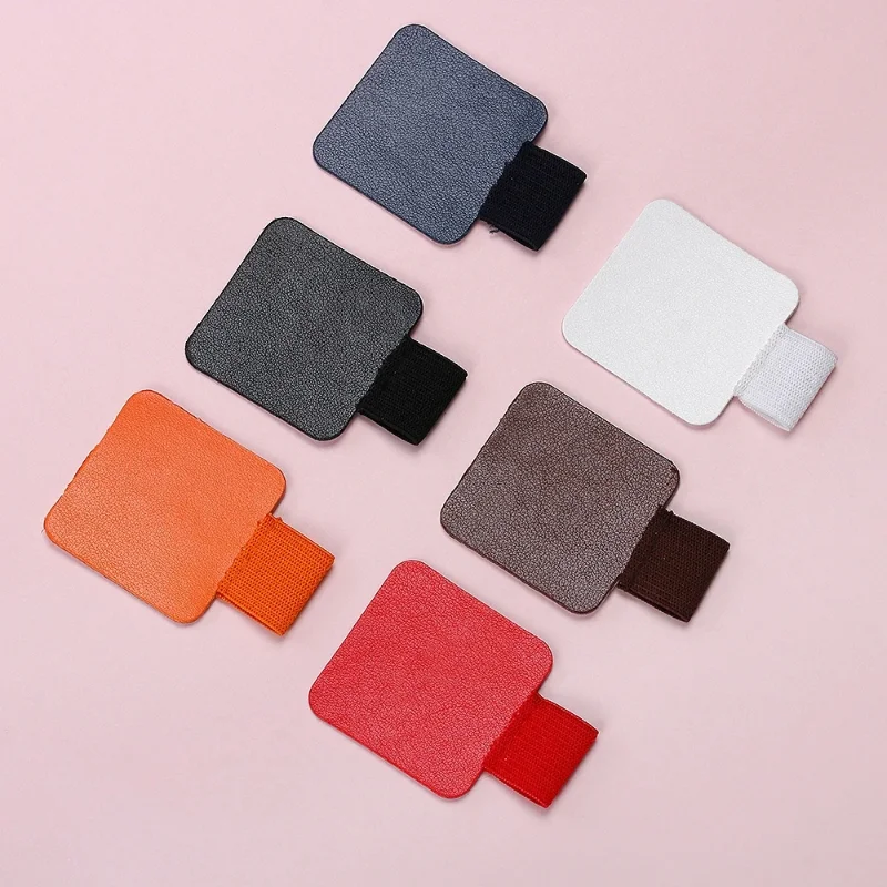 2-1pcs Pen Holder Self Adhesive PU Leather Pencil Holder Elastic Loop Pencil Clip Notebook Journal Planners Stationery Organizer