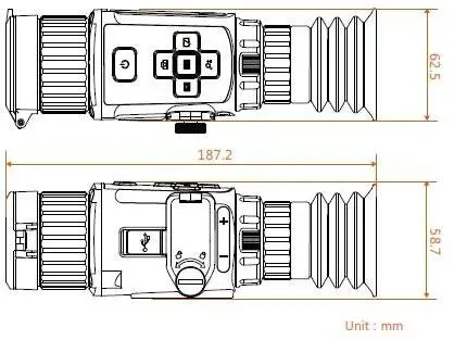 All Weather Night Vision Thermal Sight with High Sensitivity Infrared Detector for Hunting OEM Support