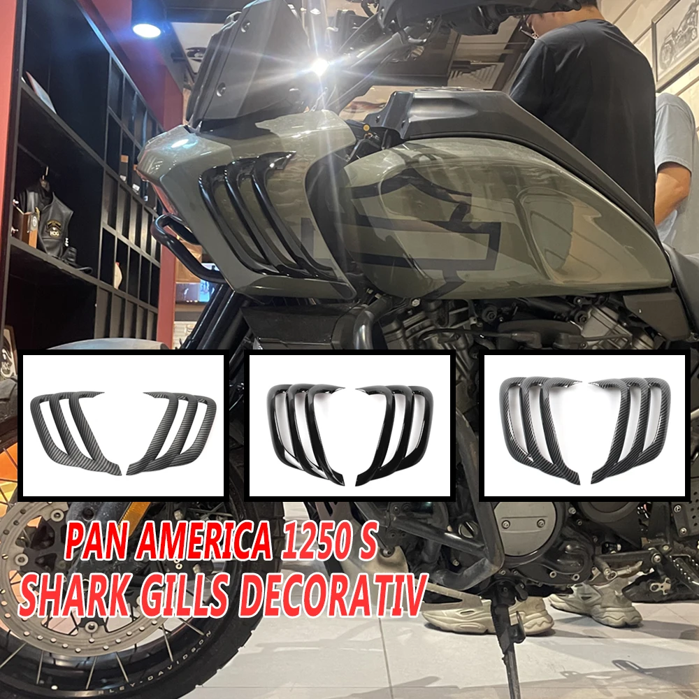 Motorcycle New Accesssory Black Decorative Side Kit Shark Gills For Harley PAN AMERICA 1250 S PA1250S 2021 2022 2023 2024