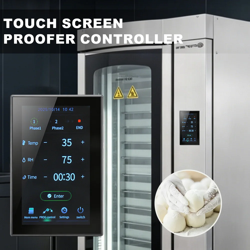 Customizable 7inch Touch Screen High Accuracy Temperature Humidity Controller  Support IP68 Rated for Proofing Cabinet