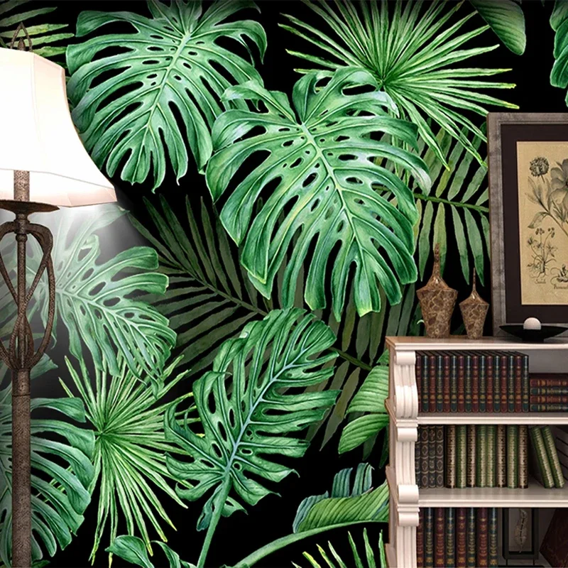 Custom Mural Tropical Plant Green Leaf Photo Wall Papers Home Decor Living Room Bedroom Kitchen Painting Wallpaper 3D Tapety Art