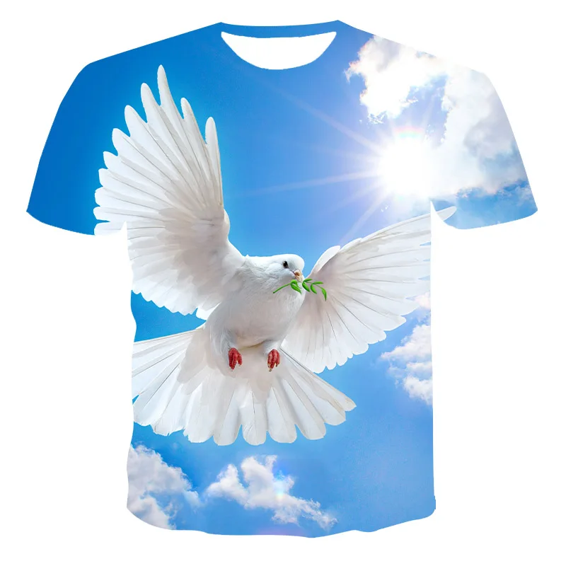 Men And Women 3D Printing The Latest Animal Pigeon Series For Spring And Summer Fashion Popular Casual Sports T-Shirt Xs-5xL