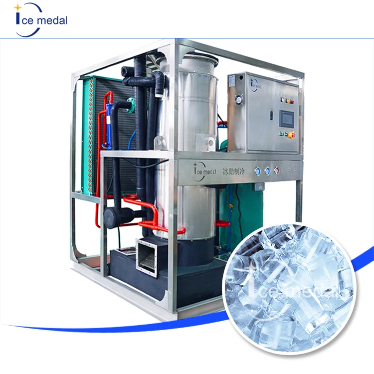 ICEMEDAL Big Cylindrical Making 10 Ton 5 Ton 30ton 3 Ton Industry Tube Ice Maker Machine