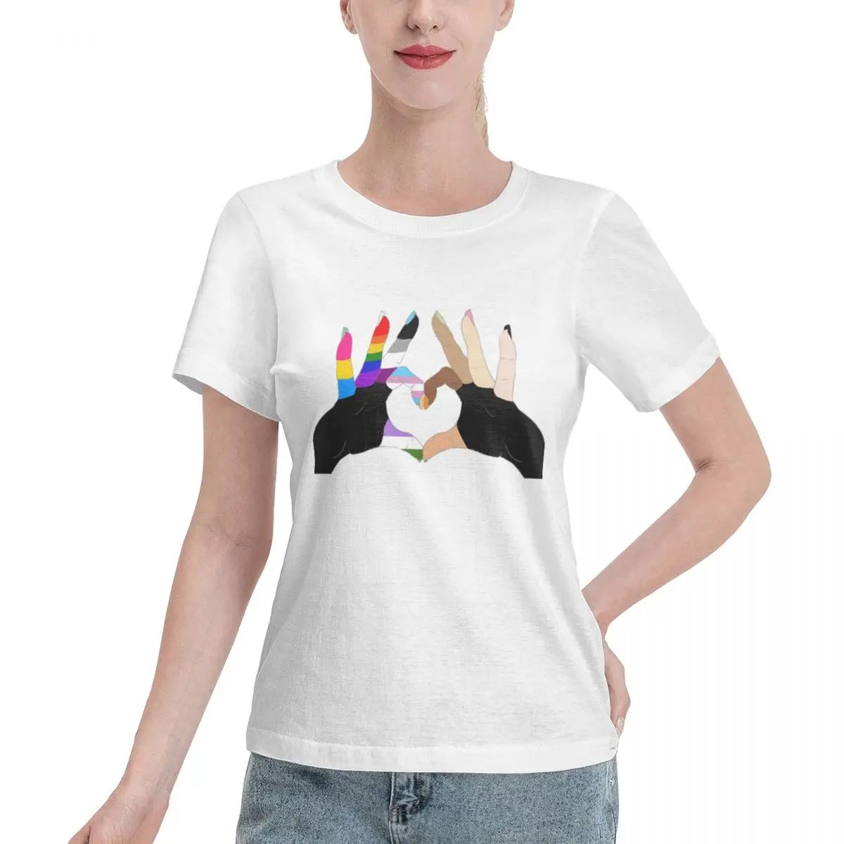 Unity For Black Lives Matters & LGBTQ Tee-Shirts Cotton T-shirts Women Short Sleeve O-Neck Tops