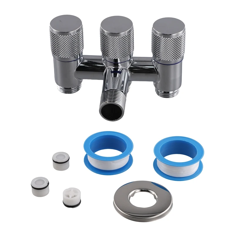 Hot One Into Three Out Of The Bathroom Kitchen Stainless Steel Inlet Valve Fittings Valve Toilet Fittings Bathroom Fittings