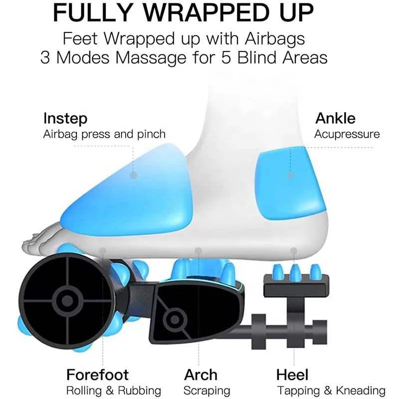 Multi-Level Settings, Delivers Relief for Tired Muscles airbag foot massager