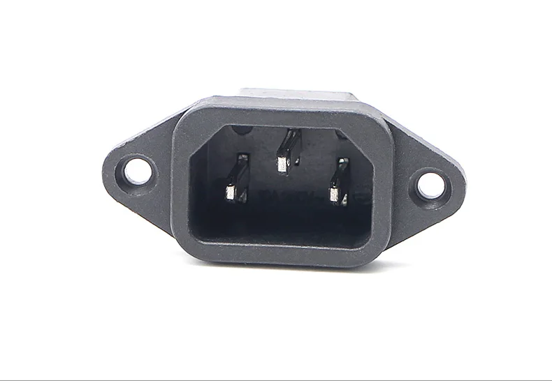 5 Pcs 3P IEC 320 C14 Male Plug Panel Power Inlet Sockets Connectors AC 250V 10A