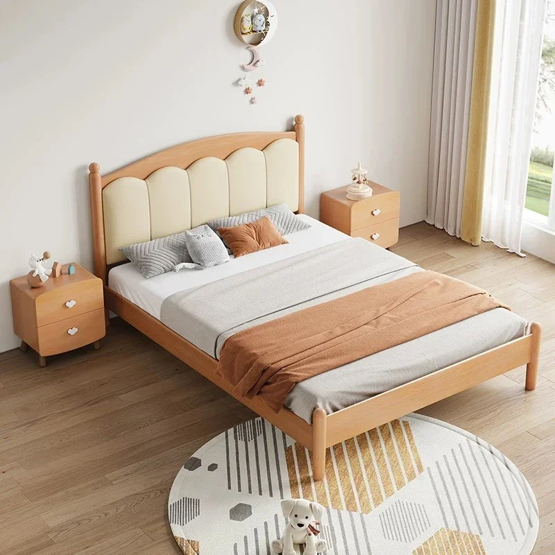 

Wooden Beauty Bed Double Headboards Simple Modern Bedroom Luxury Bed Multifunctional Beauty Simple Muebles Trendy Furniture