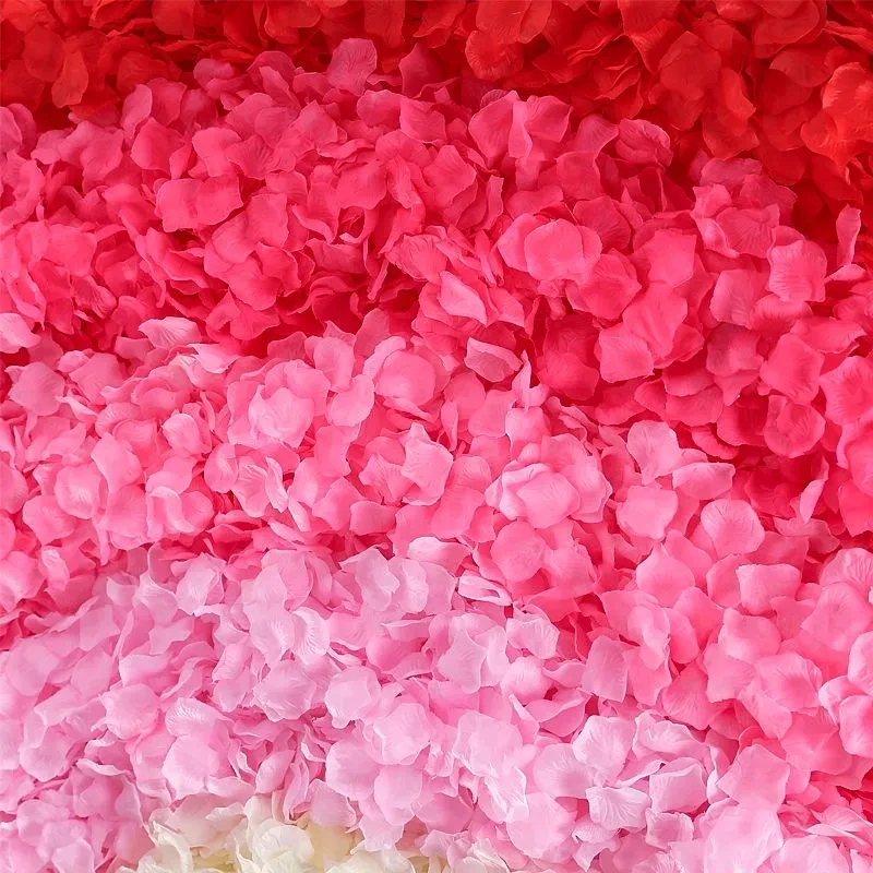 5000/100pcs Artificial Fake Rose Petals Red Colorful Simulation Silk Rose Petal for Valentines Day Wedding Party Romantic Decor