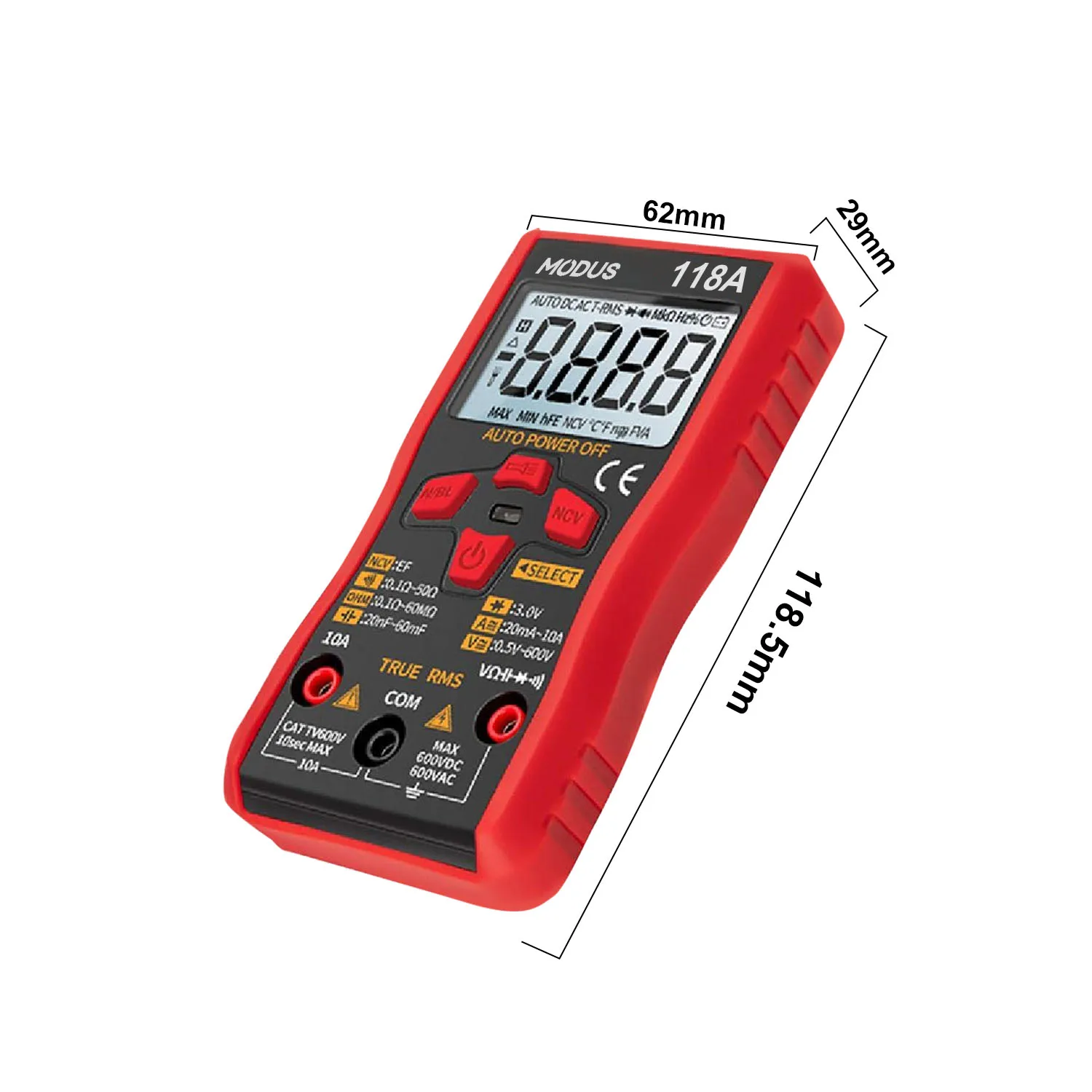 Mini Professional Digital Multimeter Voltmeter Electronic Components Intelligent Data Tester 6000 Counts