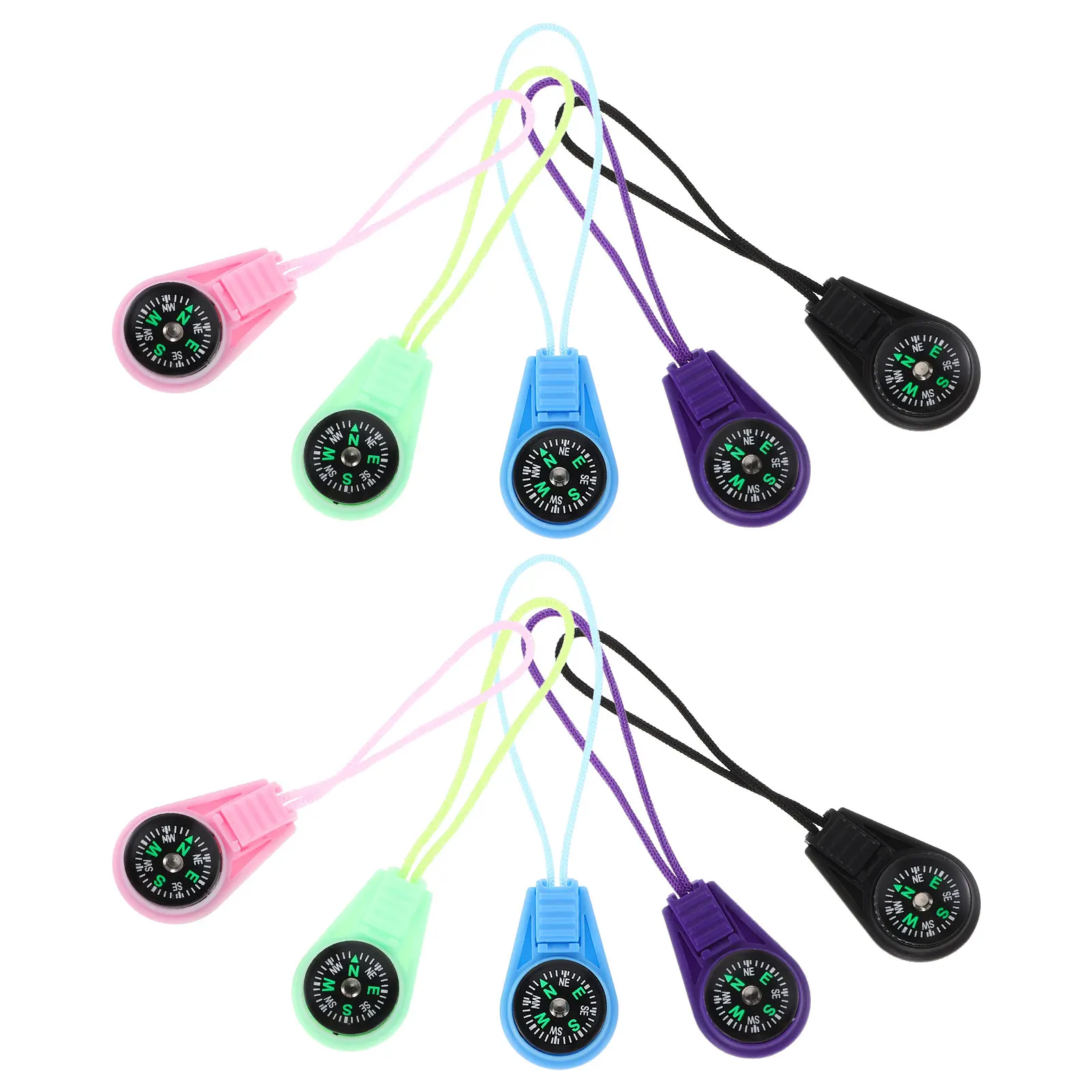 

10 Pcs Outdoor Compass Compasses for Classroom Hiking Backpacking Accessory Camping Lanyards Kids Hand Held Travel