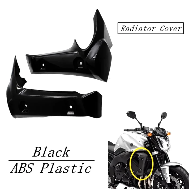 

2 PCS Radiator Cover Side Guards Cooler Hood Water Tank Protection Motorcycle Parts Black For YAMAHA FZ1 2006-2010-AB36