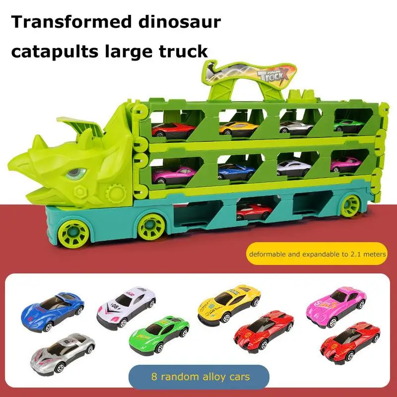 Carrier Transport Trucks Trucks Toy With 24 Pull Back Cars Solid Toy Trucks With Soft Edges For Children Boys Girls