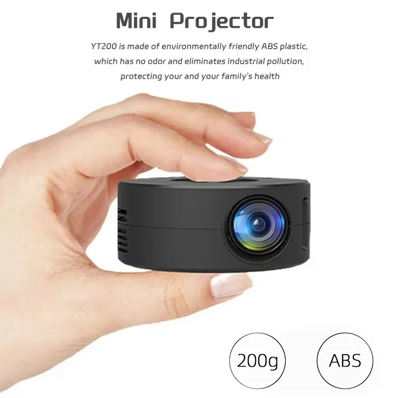 Projector YT200 HD Home Projector LCD Mini Portable Mobile Phone Same Screen Projection Home Cinema PK HY300 Pro Projetor