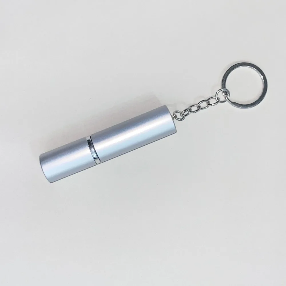 

Portable 5ml Spray Bottle Metal With Keychain Refillable Glitter Mini Perfume Dispenser Bottle Outdoor