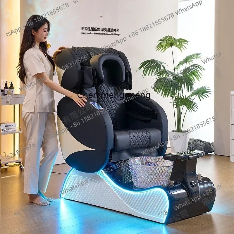 C88 كرسي علاج القدم الكهربائي الأسود الحديث صالون تجميل ذكي درجة حرارة ثابتة كرسي تدليك القدم #2
