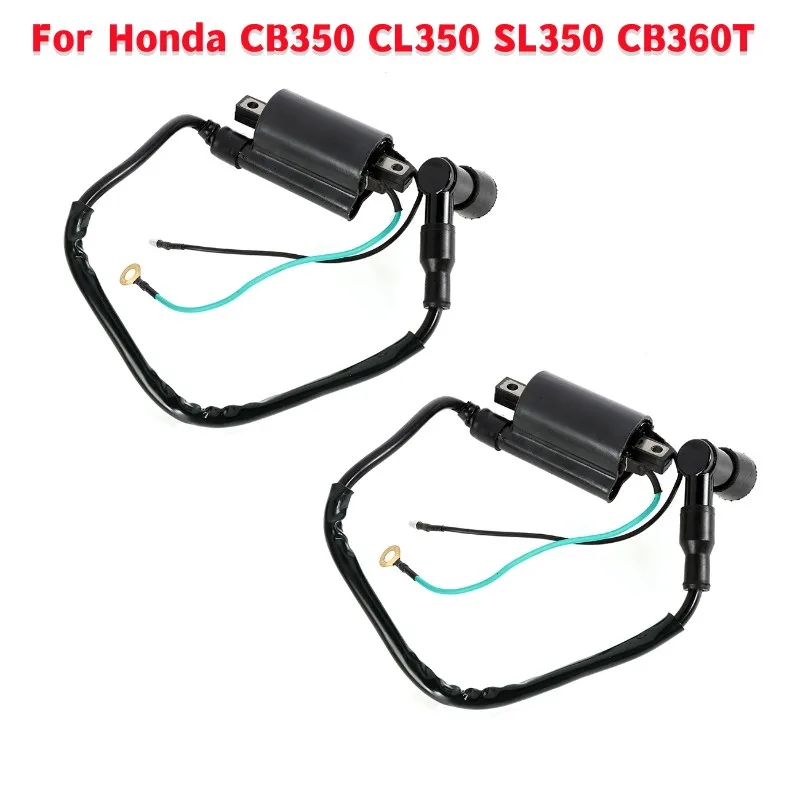 2Pcs Motorcycle Ignition Coil Set Fit for Honda CB350 CL350 SL350 CB360T