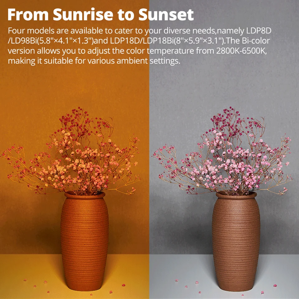 Godox LDP8D/Bi LDP18D/Bi 5600K/2800K-6500K LED Video Light Panel Lamp For Camera Fill light Photography Indoor/Outdoor lighting