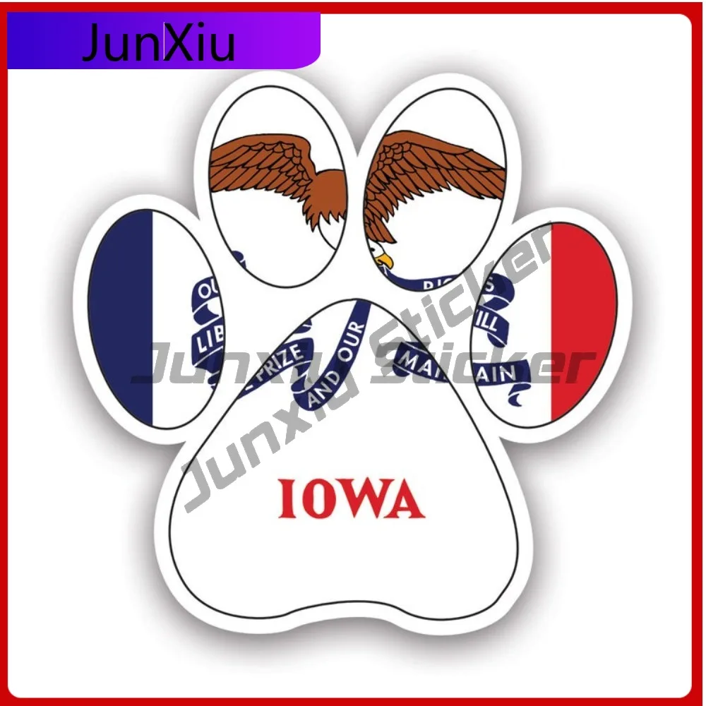 

Iowa State Paw Print Shaped Sticker Funny Laptop Waterproof Vinyl Decal For Letter Boxe Fun Outdoor Sticker Sticker Outdoor