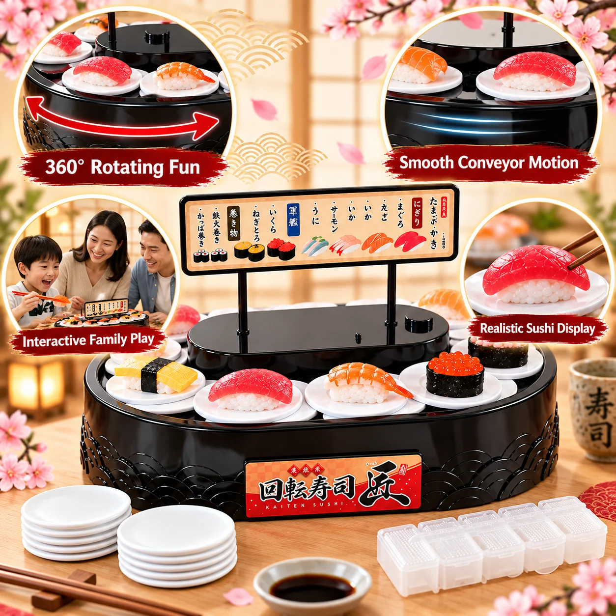 Automatic Rotating Dessert Machine Carousel Cake Stand Rotating Cake Holder Birthday Party Cake Rack Baking Genius