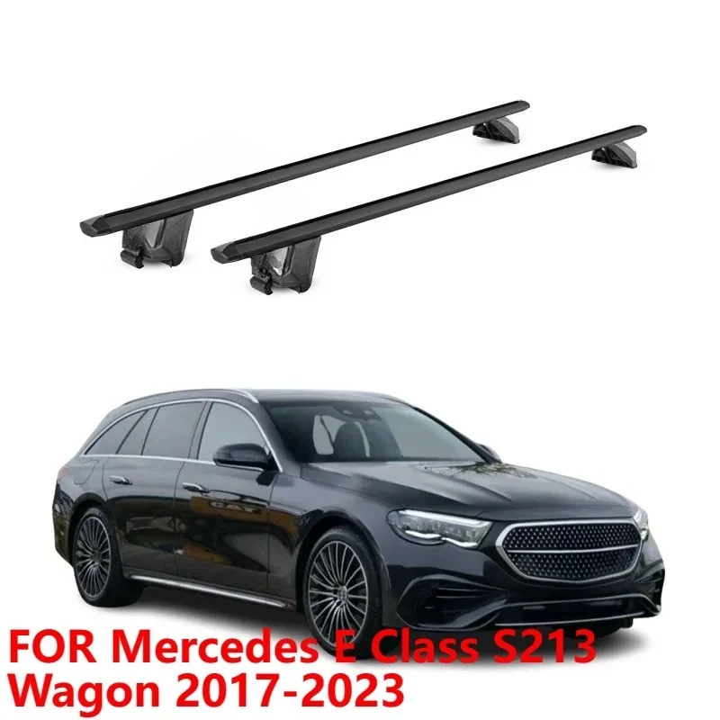Roof Rack Cross Bars For Mercedes E Class S213 Wagon 2017-2023, Alu Black, 2 Pcs