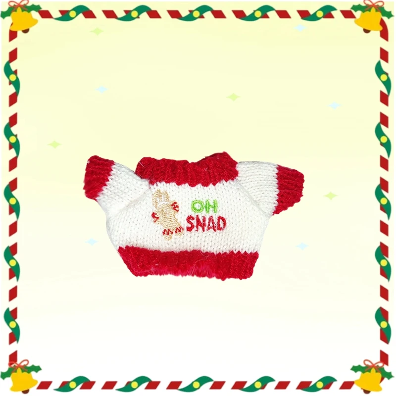 

For Labubu Clothes: Christmas Deer Set (Red Festive Outfit) for V1/V2/V3 - Labubu Outfit Holiday Gift Christmas Set
