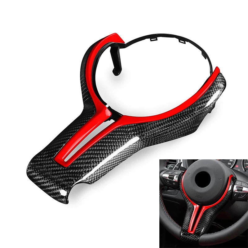 

M Sport Carbon Fiber Steering Wheel Trim Accessories for Bmw M Series F30 F36 F20 F22 M2 F87 F80 M3 F82 M4 F10 M5 F06 F12 F13 M6