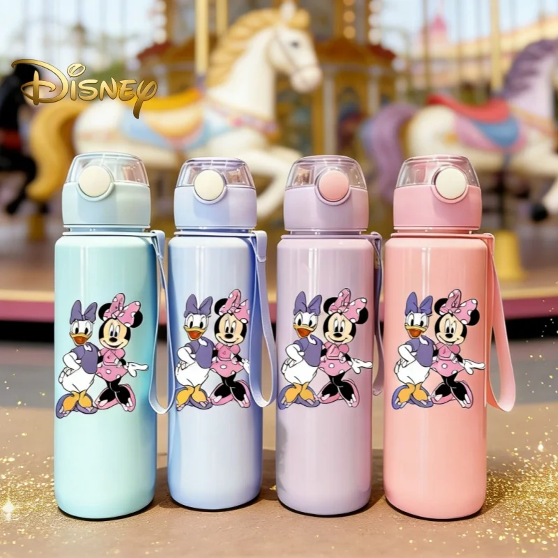 

Бутылка для воды с 3D-принтом в виде Минни Маус и Дейзи Дак от Диснея — милая, с большой вместимостью, любимая детьми, идеальный подарок, устойчивая к выцветанию