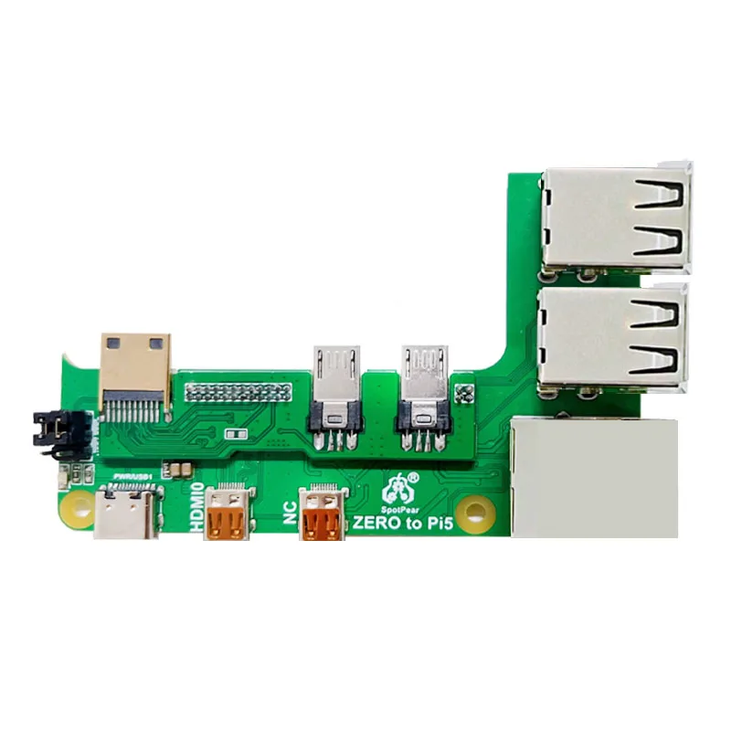 Raspberry Pi Zero to Raspberry Pi 5 interface adapter Zero 2w to Pi5 Expansion Board Zero Pi0 USB HUB RJ45 HAT