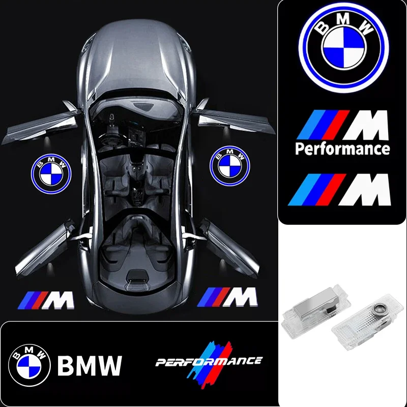 Lámparas de proyector de puerta de coche, luces de sombra de bienvenida 3D para Bmw M Performance 1, 2, 3, 4, 5, 7 Series X1, X2, X3, X4, X5, X6, X7, M2, M3, M4, M5, M6